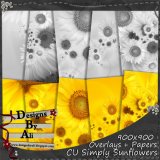 CU Simply Sunflowers Overlays & Papers TS