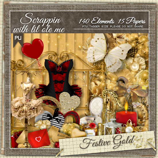 Festive Gold Taggers Kit - Click Image to Close