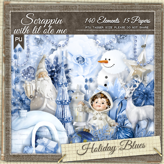 Holiday Blues Taggers Kit - Click Image to Close
