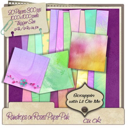 Raindrops on Roses Paper Pak - Click Image to Close