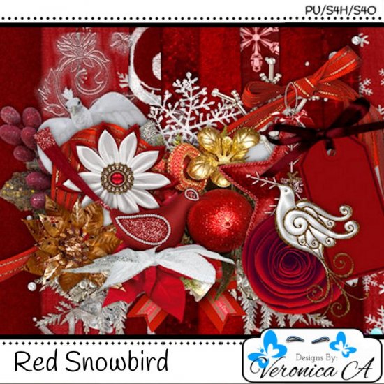 Snowbird In Red TS - Click Image to Close